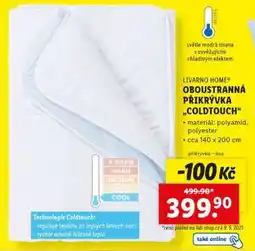 Lidl LIVARNO HOME OBOUSTRANNÁ PŘIKRÝVKA „COLDTOUCH“ nabídka