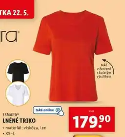 Lidl ESMARA LNĚNÉ TRIKO nabídka