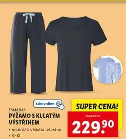 Lidl ESMARA PYŽAMO S KULATÝM VÝSTŘIHEM nabídka