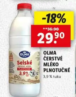 Lidl OLMA Čerstvé Mléko Plnotučné nabídka