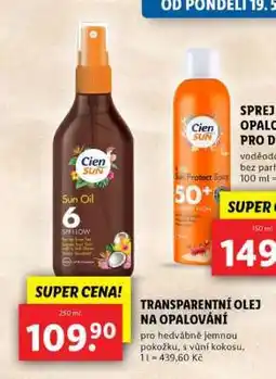 Lidl Cien Sun Oil SPF 6 nabídka