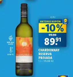 Lidl CHARDONNAY RESERVA PRIVADA nabídka