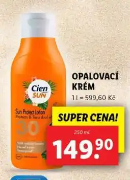 Lidl Cien Sun Opalovací krém nabídka