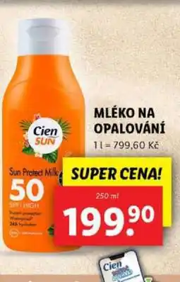Lidl Cien Sun Protect Milk 50 SPF nabídka