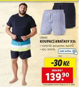 Lidl CRIVIT KOUPACÍ KRAŤASY XXL nabídka