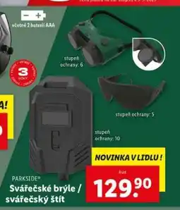 Lidl PARKSIDE Svářečské brýle / svářečský štít nabídka
