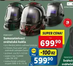 Lidl PARKSIDE Samozatmívací svářečská kukla nabídka