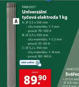 Lidl PARKSIDE Univerzální tyčová elektroda 1 kg nabídka