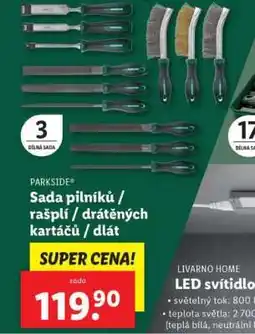 Lidl PARKSIDE Sada pilníků / rašplí / drátěných kartáčů / dlát nabídka