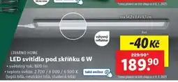 Lidl LIVARNO HOME LED svítidlo pod skříňku 6 W nabídka