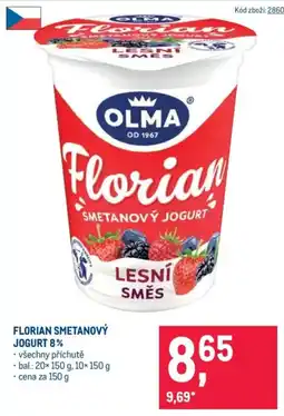 Makro OLMA Florian smetanový jogurt 8% nabídka