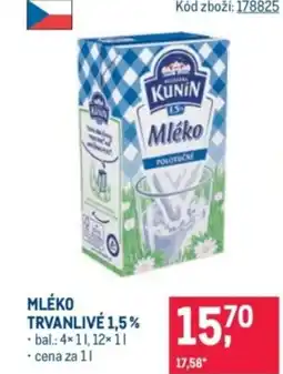 Makro Mléko trvanlive 1,5% nabídka