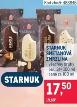 Makro Starnuk smetanová zmrzlina nabídka
