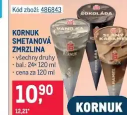 Makro Kornuk smetanová zmrzlina nabídka