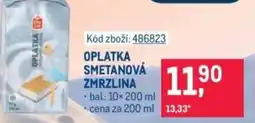 Makro Oplatka smetanová zmrzlina nabídka