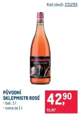 Makro Původní sklepmistr rosé nabídka