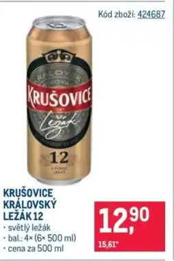 Makro Krušovice královský ležák 12 nabídka