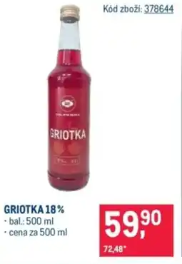 Makro Griotka 18% nabídka