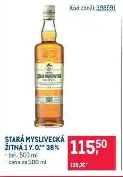 Makro Stará myslivecká zitna 1 Y.O 38% nabídka