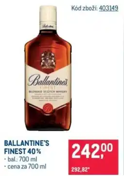 Makro Ballantine's finest 40% nabídka