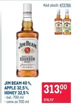 Makro Jim beam 40%, apple 32,5%, honey 32,5% nabídka