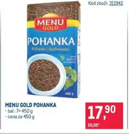 Makro Menu gold pohanka nabídka