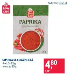 Makro Paprika sladká mletá nabídka