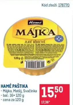 Makro Hamé paštika nabídka