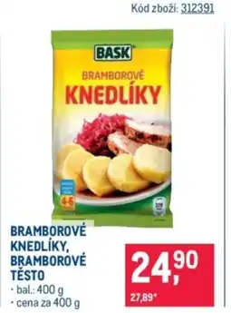 Makro Bramborové knedlíky, bramborové těsto nabídka