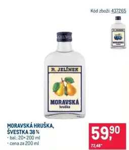 Makro Moravská hruška, švestka 38% nabídka