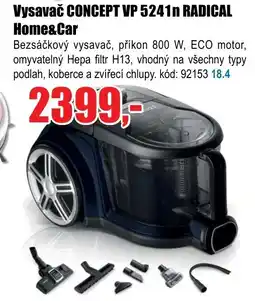 EVA Vysavač CONCEPT VP 5241n RADICAL Home&Car nabídka