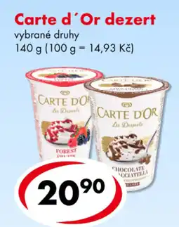 CBA Carte d'Or dezert nabídka