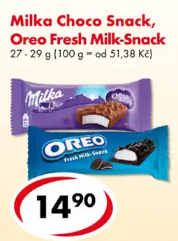 CBA Milka Choco Snack, Oreo Fresh Milk-Snack nabídka