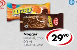 CBA Nogger karamel, choc nabídka