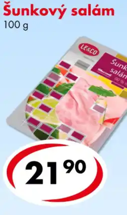 CBA LE&CO Šunkový salám nabídka