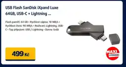 USB Flash SanDisk iXpand Luxe 64GB, USB-C + Lightning