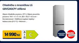 Datart Chladnička s mrazničkou LG GBV5240CPY stříbrná nabídka