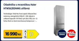 Datart Chladnička s mrazničkou Haier HTW5620DNMG stříbrná nabídka