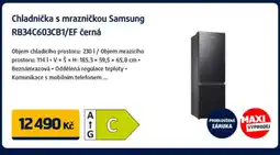 Datart Chladnička s mrazničkou Samsung RB34C603CB1/EF černá nabídka
