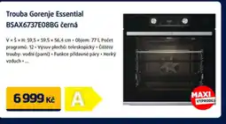 Datart Trouba Gorenje Essential BSAX6737E08BG černá nabídka