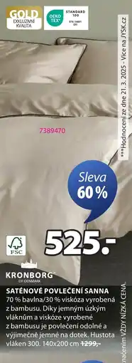 JYSK Saténové povlečení Sanna nabídka