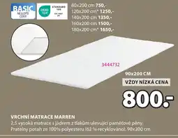 JYSK Vrchní matrace Marren nabídka