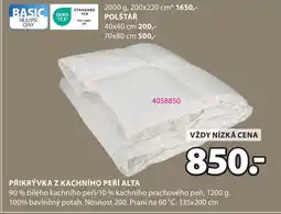JYSK Přikrývka z Kachního Peří alta nabídka