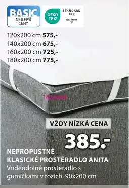 JYSK Nepropustné klasické prostěradlo Anita nabídka