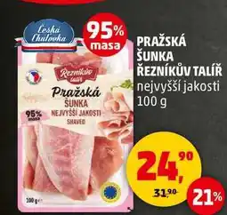 Penny Market PRAŽSKÁ ŠUNKA ŘEZNÍKŮV TALÍŘ nejvyšší jakosti, 100 g nabídka