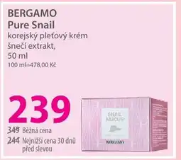 Hebe BERGAMO Pure Snail korejský pleťový krém šnečí extrakt nabídka