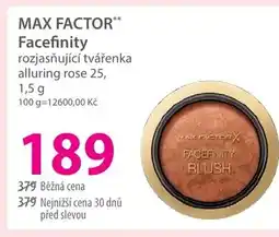 Hebe MAX FACTOR** Facefinity rozjasňující tvářenka alluring rose 25 nabídka