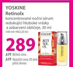 Hebe YOSKINE Retinolx koncentrované noční sérum redukující hluboké vrásky a zabarvení obličeje nabídka