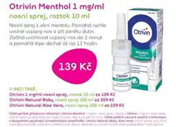 Pilulka lékárna Otrivin Menthol 1 mg/ml nabídka