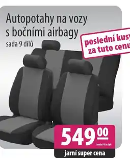 Autopotahy na vozy s bočními airbagy